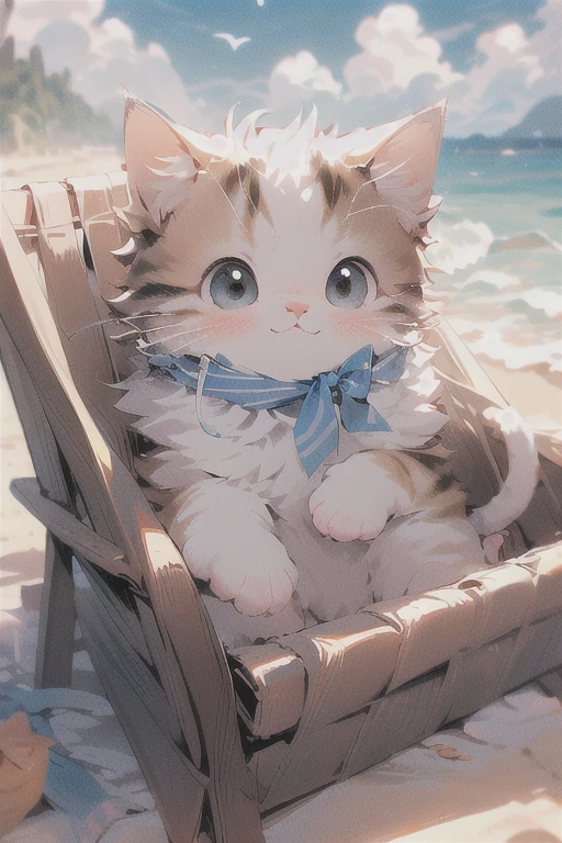 , (masterpiece:1.2), best quality,pixiv,
没have人类, flower, have, Cat, blush, beach, straw have, outdoor, looking at the audience, Keep your mouth shut, :3, animal, sky, sand, Smile, have flower, alone, sky空
 