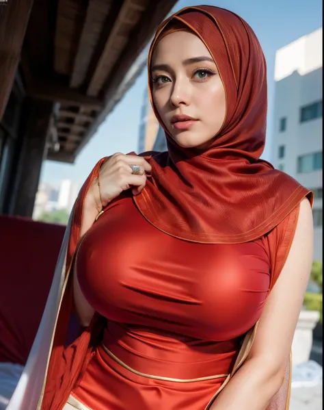 Marian Rivera Pussy - A woman in a silver dress and hijab posing for a picture - SeaArt AI