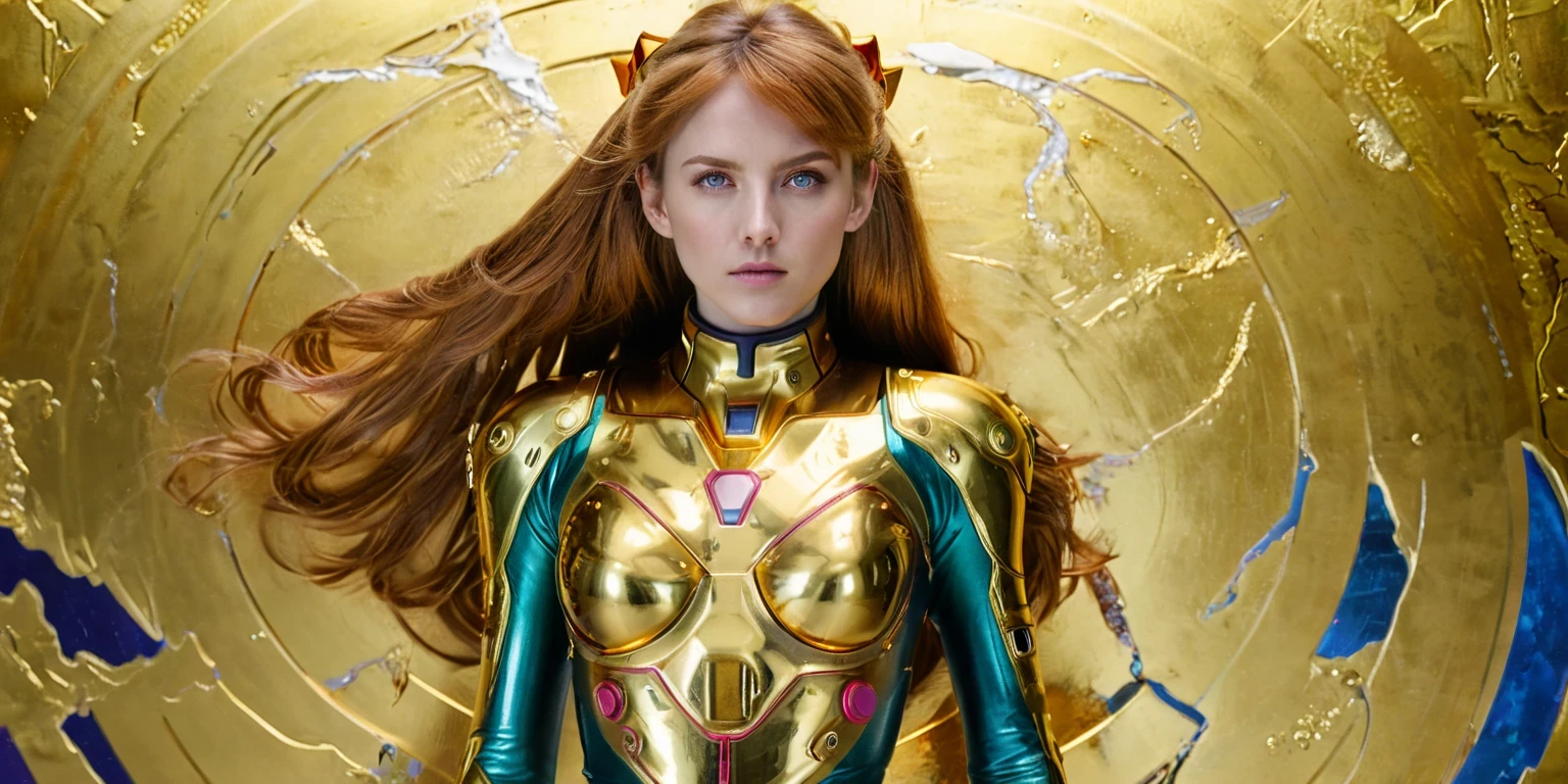 diy16,Masterpiece,4k,illustration style,best lighting,depth of field,((asuka langley shikinami)),gold foil eva armor,intense battle scene,glowing eyes,dynamic pose,mid-attack,gold and red accents,gold foil throne room,regal attire,commanding presence,intricate gold patterns,serene expression,gold foil training suit,dynamic action shots,intense focus,sweat detailing,gold and black color scheme,golden chamber,reflective mood,gold foil walls reflecting her image,soft lighting,contemplative stance,gold foil eva suit,competitive stance,mid-challenge,determined face,gold and blue energy effects,gold foil backdrop,emotional breakdown,tears and determination,gold and crimson visual theme,gold foil command center,focused on strategy,maps and screens,gold and green interface,gold foil eva armor,standing tall,confident posture,gold and purple aura,symbolizing pride,gold foil environment,inner conflict,dual expressions,gold and dark blue contrasts,gold foil eva suit,facing an angel,dramatic lighting,gold and white energy bursts,gold foil leadership attire,leading a team,commanding gesture,gold and silver detailing,gold foil representation of German and American flags,proud stance,cultural symbols,gold and black design,gold foil plug suit,interacting with technology,futuristic interface,gold and cyan lighting,gold foil athletic wear,mid-exercise,dynamic pose,gold and orange energy,gold foil armor,emotional vulnerability,protective stance,gold and teal highlights,gold foil eva suit,determined face,ready for battle,gold and magenta energy fields,gold foil environment,showcasing inner strength,strong gaze,gold and violet ambiance,gold foil war room,planning an attack,focused expression,gold and silver maps,gold foil eva suit,victorious pose,joyful expression,gold and pink celebration,gold foil mirror,introspective look,reflecting on past battles,gold and silver detailing