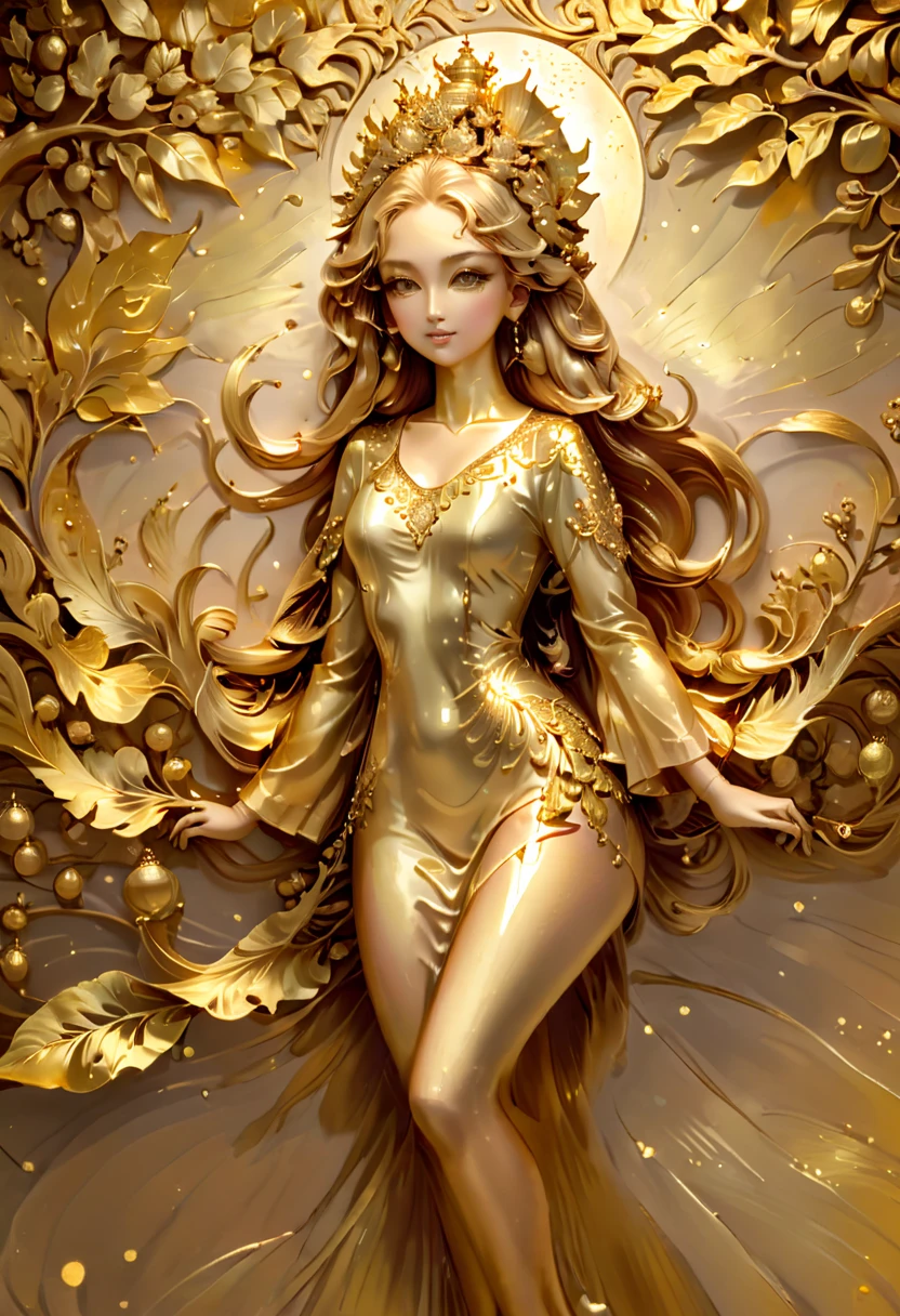 1 garota, arte em folha de ouro, escultura em ourocd_Xl, Jinxiangyun, tradicional, Dourado, Arte em folha de ouro, folha de ouro,Detalhes dourados,superfície brilhante,artesanato meticuloso,textura rica,padrões ornamentados,hand-applied folha de ouro,Dourado accents,Pinceladas delicadas,superfícies reflexivas,acabamento luxuoso,beleza de tirar o fôlego,detalhamento meticuloso,composição elegante,obra-prima de belas artes,opulência visual,cores vibrantes,glowing Dourado hue,contraste dramático,brilho sutil,Dourado radiance,artesanato requintado,superfícies reluzentes,ricamente em camadas,qualidade de iluminação,influências barrocas,elegância refinada,destaques luminosos,rico e majestoso,luxo inigualável,magnificência artística,beleza atemporal,self-superfícies reflexivas,luminosidade polida,aparência lustrosa,Brilho deslumbrante,estética opulenta,opulência opulenta,beleza ilimitada,Enfeites decorativos,elegância inigualável,luminosidade celestial,brilho celestial,pinceladas finas,complexidade delicada,precisão detalhada,arte requintada,exuberância deslumbrante,grandeza inigualável,enfeites luxuosos,brilho iluminador,texturização dinâmica