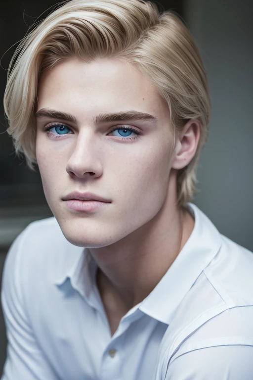 Portrait of a 18 year old young man, white skin, extremely pale skin, blonde boy, european boy, blonde hair, nordic young boy, nordic blonde, handsome supermodel, young greek god, sublime beauty, delicate facial features, beautiful facial features, Greek face, strong jaw, attractive boy, , cinematographic, best quality, sharpness, focus on the boy, anatomical perfection, golden ratio, commercial, perfect symmetry, facial symmetry, body symmetry, cinematographic light, ultra detailed, hyper realistic, strong jaw, beautiful eyes, cinematographic portrait, cinematographic quality, film award, amazing landscape, boy in the mountain, (8k, RAW photo, best quality, masterpiece:1.2), (realistic, photo-realistic:1.37), ultra-detailed, (high detailed skin:1.2), 8k uhd, dslr, soft lighting, high quality, film grain, Fujifilm XT3, professional lighting, handsome 1man , (thin lips:1.3), masterpiece, pale skin,(strong jaw:1)