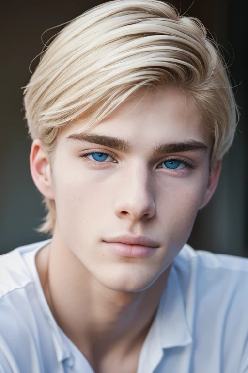 Portrait of a 18 year old young man, white skin, extremely pale skin, blonde boy, european boy, blonde hair, nordic young boy, nordic blonde, handsome supermodel, young greek god, sublime beauty, delicate facial features, beautiful facial features, Greek face, strong jaw, attractive boy, , cinematographic, best quality, sharpness, focus on the boy, anatomical perfection, golden ratio, commercial, perfect symmetry, facial symmetry, body symmetry, cinematographic light, ultra detailed, hyper realistic, strong jaw, beautiful eyes, cinematographic portrait, cinematographic quality, film award, amazing landscape, boy in the mountain, (8k, RAW photo, best quality, masterpiece:1.2), (realistic, photo-realistic:1.37), ultra-detailed, (high detailed skin:1.2), 8k uhd, dslr, soft lighting, high quality, film grain, Fujifilm XT3, professional lighting, handsome 1man , (thin lips:1.3), masterpiece, pale skin,(strong jaw:1)