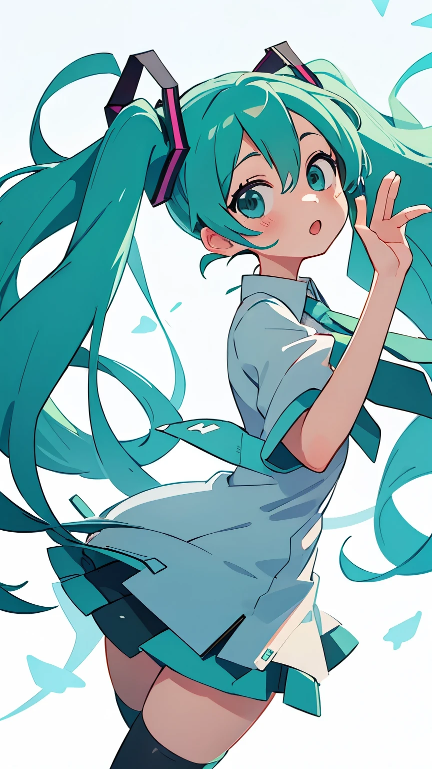 Hatsune Miku, dynamic pose, masterpiece 