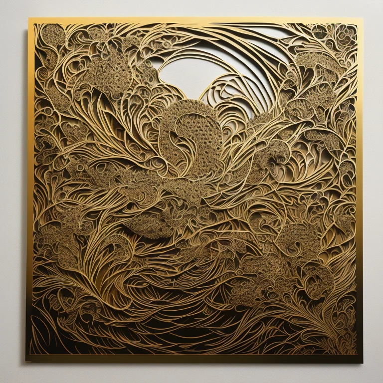 Gold Foil Art, by Tang Yau Hoong, (masterpiece, best quality, Professional, perfect composition, very aesthetic, absurdres, ultra-detailed, intricate details:1.3)
