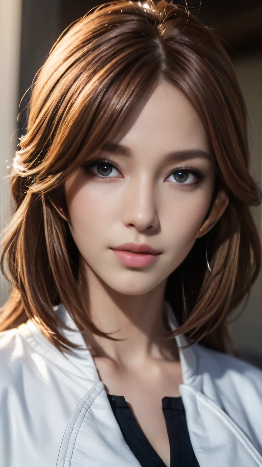 (masterpiece:1.2), super detailed, 超High resolution, (realistic, photo realistic:1.37), High-definition RAW color photos, professional photos, very delicate and beautiful, very detailed, finely, huge file size, very detailed beautiful girl, very detailed face, very detailed eyes, very detailed skin, very detailed nose, very detailed mouth, perfect anatomy, Very detailed background, (highest quality,4K,8k,High resolution,masterpiece:1.2),Super detailed,(realistic,photorealistic,photo-realistic:1.37),full body portrait,1 girl, perfect hourglass illustration, Exquisite Function, mysterious eyes, White leather jacket, Black leather wear,red glasses， shy, blonde long hair, looking at the audience, big breasts, written boundary depth, High-definition images、thin waist