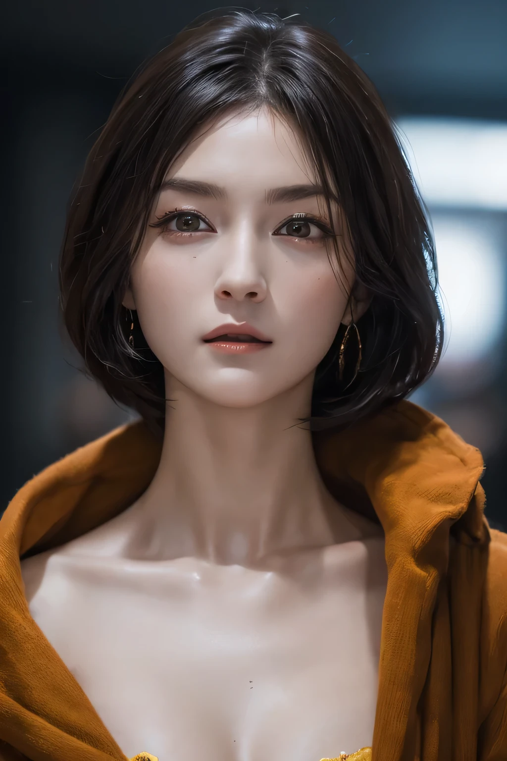 Rough Craft&#39;Female Alien from &#39;s World, highly detailed artistic photography, midnight aura, night sky, Detailed gorgeous face, dream-like, Shine, with backlight, Glamour, Sparkling, (very detailed face and eyes:1.2), (High resolutionの光る赤い目:1.4), perfect anatomy, (A beautiful, toned body:1.5), (moisturized skin:1.2), no makeup, (bear:1.1),(thick eyebrows:1.2), long canines. Smooth, extRa High resolution, 8K, unreal engine 5, Ultra-sharp focus, Art by Alberto Seveso, germ of art, Barbaric, SF, Complex masterpieces of art, evil, Matte Movie Poster with Image, golden ratio, Trending on CGsociety, Complex, wonderful, ArtStation Trends, author: germ of art, H. R. Giger and Beksinski, very detailed, Rough Craft&#39;S World,  cthulhu, vibration, Draw a movie character, Ultra high quality model, cinematic quality, Detail up, (Complex details:1.2), High resolution, High resolution, draw faithfully, (thick eyebrows:1.2), (Big scarlet eyes:1.3)