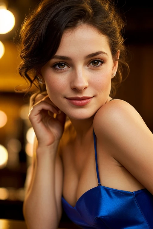 arafed femme dans une robe bleue posant pour une photo, femme splendide, Femme captivante, gorgeous belle femme, magnifique visage attrayant, fermer le portrait de la belle, beau visage et peau impeccable, belle jeune femme, portrait à mi-plan d&#39;une belle, cute Seductive smile, beau visage attrayant, belle femme, Portrait 60 mm, Seductive smile, jolie jeune femme, fille attirante