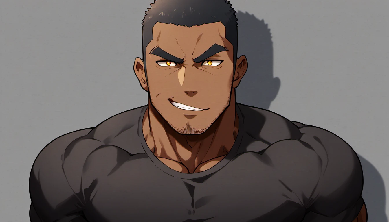 Anime characters：Black man, Fitness coach, Dark black skin tone - SeaArt AI