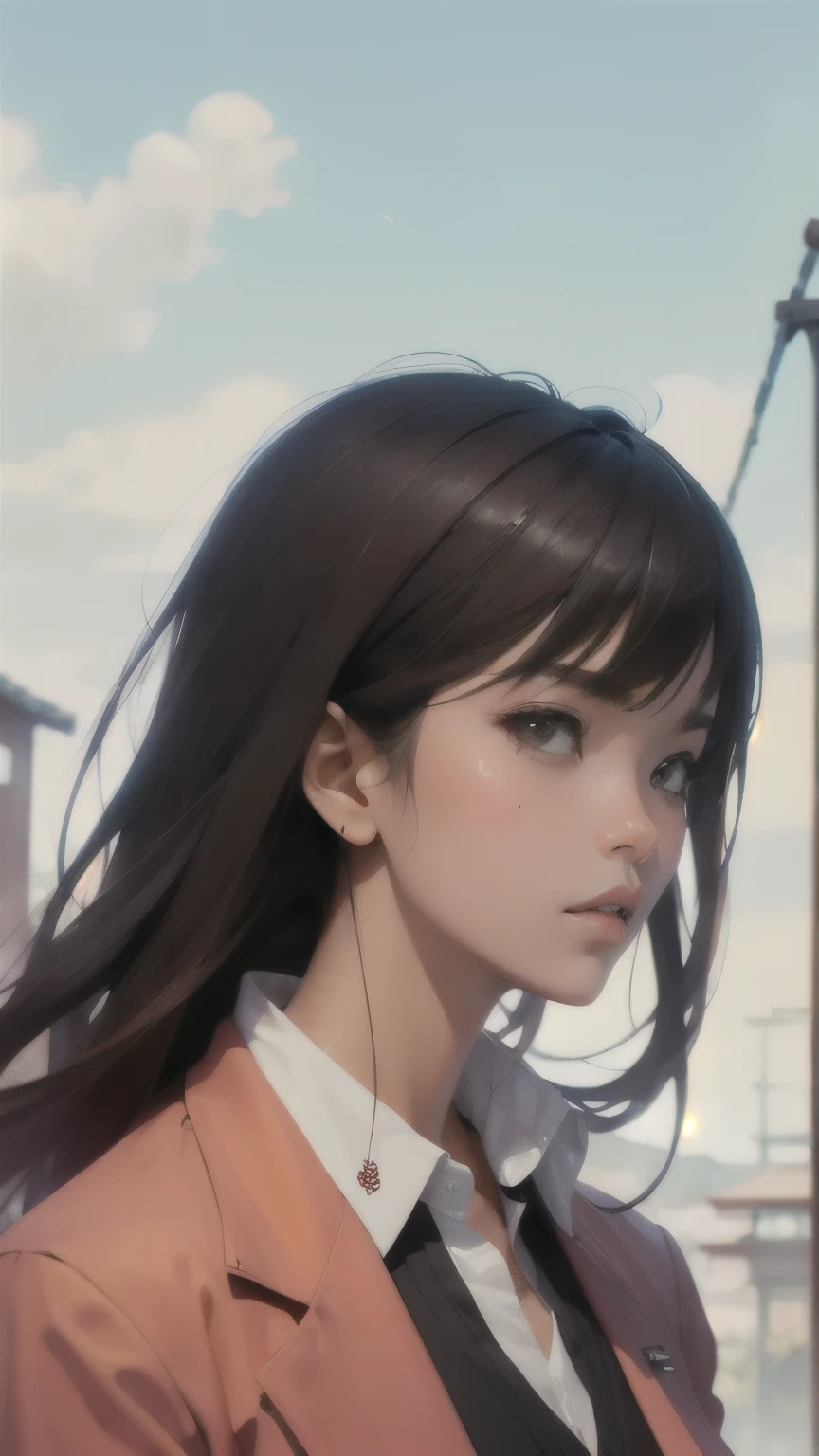 Kurisu Makise Steins Gate Anime, atmosphérique, portrait élégant, super très détaillé, peinture numérique professionnelle, Station artistique, art conceptuel, 8k, art par WLOP, artgerm et alphonse mucha et eiichiro oda shinkai makoto vibrant Studio ghibli kyoto animation hideaki anno Sakimichan Stanley Artgerm Lau Rossdessine James Jean Marc Simonetti, mode,(costume d&#39;affaires), Homme, bouche fermée