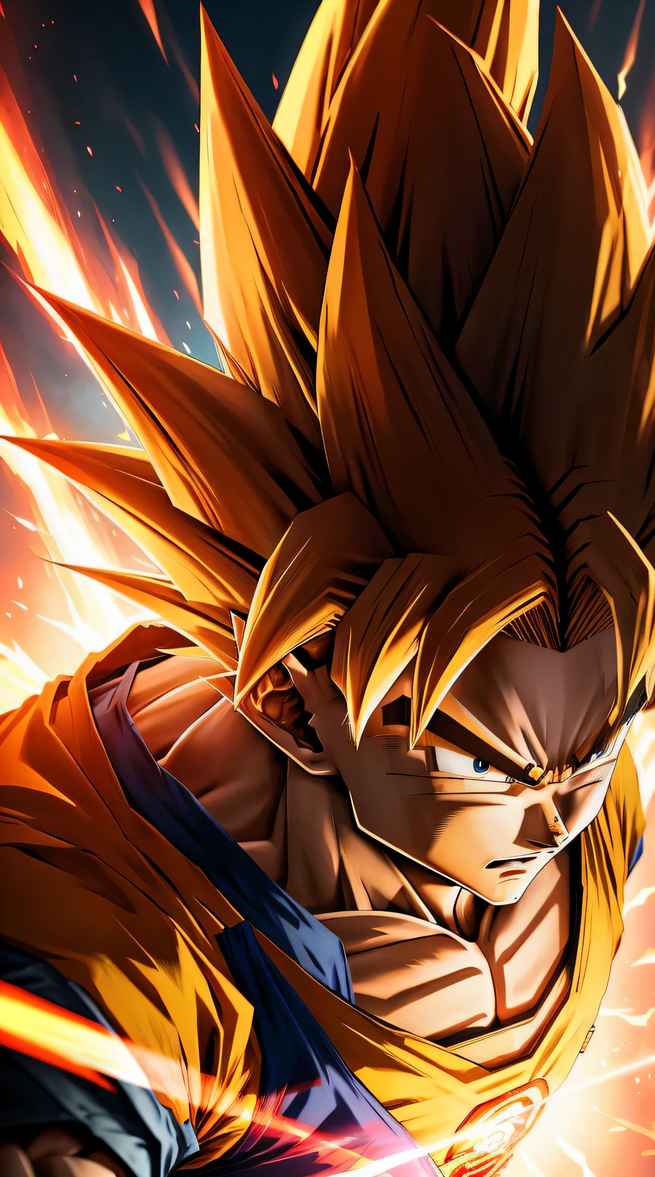 anime artwork, Beautiful light effect, Very detailed, son goku (Dragon Ball)