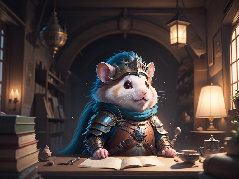 Chevalier hamster, Chef-d&#39;œuvre, Meilleure qualité, Super détail,4k,((ultra qualité)), ((chef-d&#39;œuvre)),