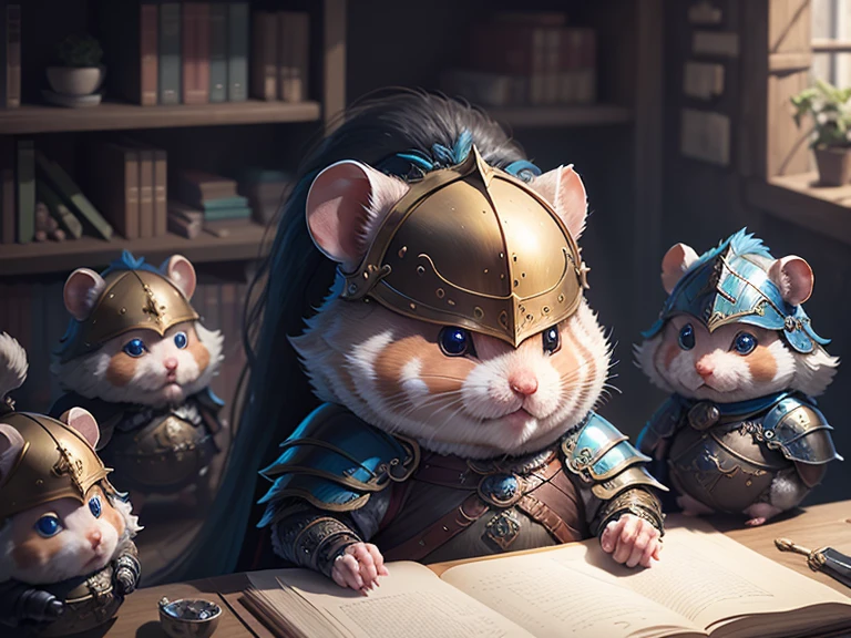 Chevalier hamster, Chef-d&#39;œuvre, Meilleure qualité, Super détail,4k,((ultra qualité)), ((chef-d&#39;œuvre)),