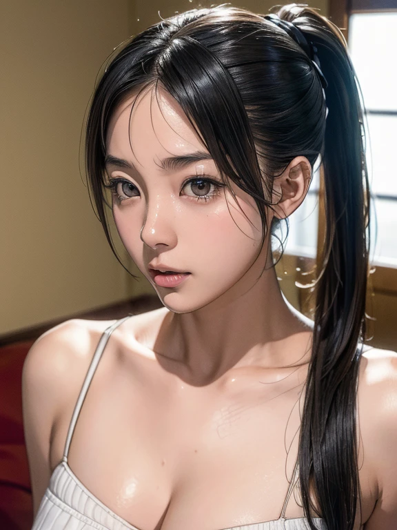 (8K High Resolution), (highest quality), (RAW Image Quality), (reality), (that&#39;reality的な:1.37), Big 目,that&#39;Exquisite（Live-action reality的な style）,The ultimate face,reality的な光と影,clear facial features,Milky skin, Skin with attention to detail,reality的な skin details,Visible pores,（Very detailed）,best portrait, facial, how, (10 year old Japanese girl, Black Hair, ponytail, Cute type), Open your mouth,,(huge 胸),,Browsing Caution, Cleavage, ,huge 胸,
,huge 胸,, Short Bob, , Full body portrait,
, , Looking at the audience, ,, ,

