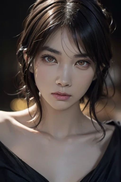 Rough Craft&#39;S Worldから来た女性のエイリアン, highly detailed artistic photography, midnight aura, Night Sky, Detailed gorgeous face, dream-like, Shine, Backlit, Glamour, Sparkling, (very detailed face and eyes:1.2), (High resolutionの光る赤い目:1.4), Perfect Anatomy, (A beautiful, toned body:1.5), (Moisturized Skin:1.2), No makeup, (Cat:1.1),(Thick eyebrows:1.2), Long canines. Smooth, extRa High resolution, 8K, Unreal Engine 5, Ultra-sharp focus, Art by Alberto Seveso, germ of art, Barbaric, SF, Complex芸術作品の傑作, evil, Matte Movie Poster with Image, Golden Ratio, Trending on CGsociety, Complex, wonderful, ArtStation Trends, author: germ of art, H. R. Giger and Beksinski, very detailed, Rough Craft&#39;S World,  Cthulhu, vibration, Draw a movie character, Ultra high quality model, Cinematic Quality, Detail up, (Complex details:1.2), High resolution, High resolution, draw faithfully, (Thick eyebrows:1.2), (Big scarlet eyes:1.3)