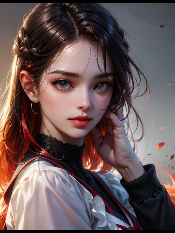 imagem arafada de uma garota com uma fantasia vermelha e azul olhando pela janela, wojtek fus, ross tran 8k, cgsociety 8k, sociedade cg 8k, sociedade cg 8k, estilo anime 3 d realista, artgerm e atey ghailan, Ilya Kuvshinov. 4K, cgs cinematic society, cgsociety inspirado