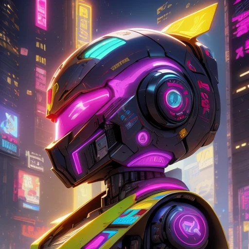 （(Mudança de inclinação)）(Telefoto)Close-ups de robôs com uma estrela no topo, líder mech robô feminino, mecha punk do oceano, fusível animal, cyberpunk digital - arte de anime, arte animal, mecanismo roedor, escala de néon e tecnologia robótica, cão de caça mecha, robô mech grande de anime, internet eu, ciberpunk Picchu, arte digital de anime cyberpunk, robô parcialmente brilhante com fundo roxo, internet eu, in style of Bepper, （Metade 1：60）（Atmosfera do modelo de segunda dimensão）ciberpunk Picchu, style hybrid mix of Bepper, 3 d render Bepper, Robô épico fofo e requintado, Bepper masterpiece, estilo de arte cyberpunk Mecha amarelo, Temer!!, Rede Steam Punk 16 K ，Brilho da cabeça 3 D, Robô de fundo roxo Close Ups Nertu work Me, no estilo de Bep pursr, pikachu ciberpunk, estilo mix híbrido de euepr4pur, Renderização 3D Beprpur, Robô épico fofo e requintado, Bepper Masterpiece, estilo de arte cyberpunk, mecha amarela, Bepper!!, Rede Steam Punk 8k 3d