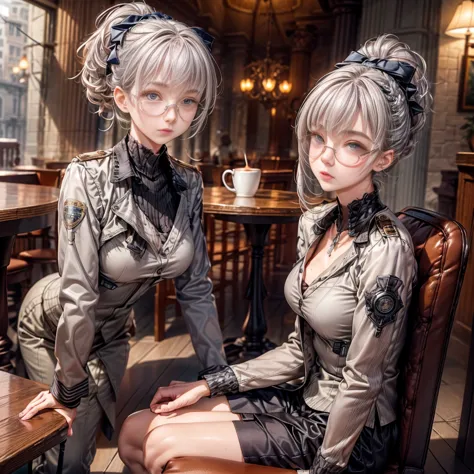 cinematic lighting, highly detailed skin,1 girl, highest quality, cyber punk, (dim color, soothing tone:1.3), (beautiful woman, ...