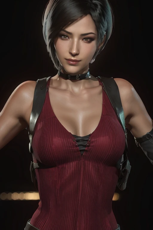 ada wong face, clear face, clear eyes, brown eyes, highres, masterpiece