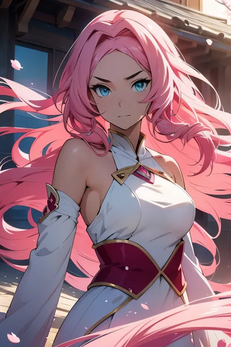 anime female with pink hair, detailed description:

amidst the vibrant world of anime, a captivating figure emerges, her long pi...