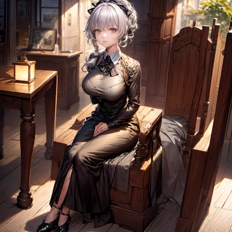 Anime characters sit on thrones, huge black bell building in the back Best anime 4k konacha wallpaper, trending on Artstation Pi...