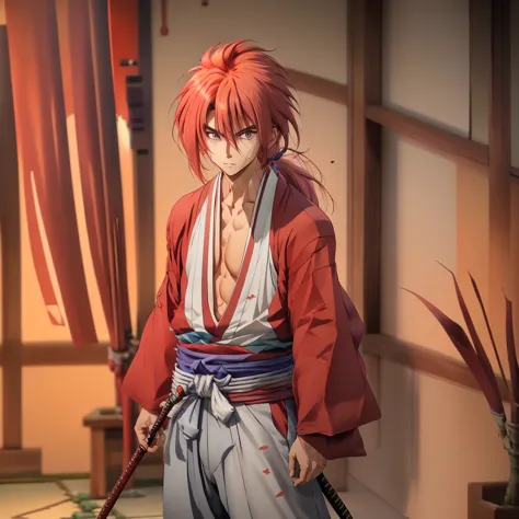 Kenshin Himura, is a fictional male character and protagonist of the Rurouni Kenshin universe created by Nobuhiro Watsuki, age 2...