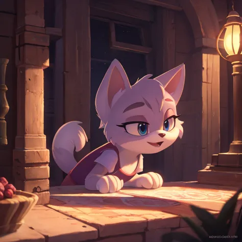 masterpiece, best quality, ultra-detailed, cinematic lighting, beautiful lighting, detailed background,   Evelyn the cat