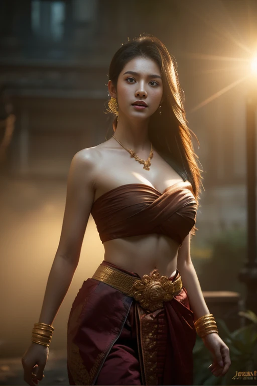 Belle fille ,Femmes thaïlandaises&#39;s Guerriers, walking at thai mesure, Poses dynamiques, Ensemble de chut thaïlandais, Chemise sans bretelles, cheveux longs,Yeux Noirs,Muscles abdominaux, Corps dodu, poitrine arrondie, ([poitrine imposante:1.3), crevasse, soleil du matin, Regardant le public, (poses sexy), ((détails du visage)), Paupières doubles, fini, Réaliste, chef-d&#39;œuvre, la plus haute qualité, reflet, ombre, old mesure, mesure, [[Aberration chromatique]], par Jeremy Lipking, par Antonio J... Manzanedo, peinture numérique, HDR, contraste élevé
