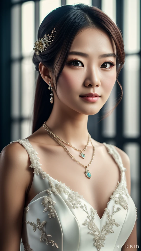 best quality, masterpiece, highres, 1girl,china wedding  dress,hair ornament,necklace, jewelry,Beautiful face,upon_body, tyndall effect,photorealistic, dark studio, rim lighting, two tone lighting,(high detailed skin:1.2), 8k uhd, dslr, soft lighting, high quality, volumetric lighting, candid, Photograph, high resolution, 4k, 8k, Bokeh