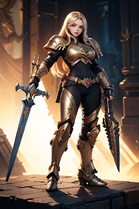 Warhammer 40000, female adeptus custodes, adeptus custodes armor, games workshop, future, grim-dark, imperium of mankind, bolter...