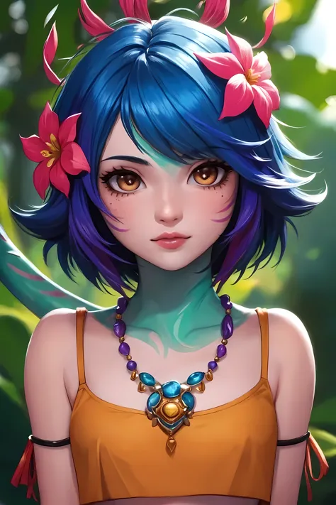 masterpiece,(best quality,top quality,8k),ultra detailed,illustration,painting,detailed eyes and face,(close_up),(1girl),neeko,f...
