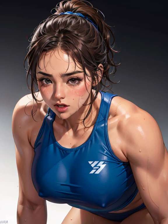 (highest quality,8k,High resolution,Masseter muscle area:1.2),Very detailed,Realistic:1.37,Portraiture,Dynamic Angle,female rhythmic gymnast ,Teenage Girl,Small Head,cute,sporty,Attractive face,Detailed beautiful face,Extremely realistic skin,Wet Skin,Sweat,big breasts,Tight waist,Beautiful legs ,sporty,Rhythmic gymnastics venue,Cinema Lighting,