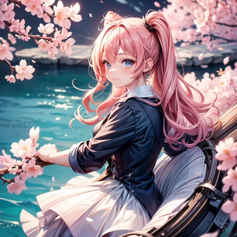 1 Girl , (incredible_absurd:1.5),  &#39;solo&#39; &#39;Extremely subtle , beautiful girl , 8k wallpaper,Cherry blossoms:1.6,