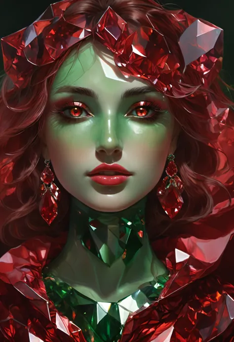 scarlem green ruby face girl