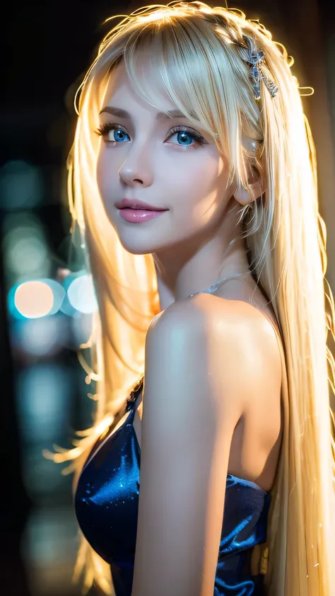 A light smile、night、Live Shooting、(((Portraits of extreme beauty)))、((Glowing Skin))、1 girl、Beautiful 11 year old girl from Prag...