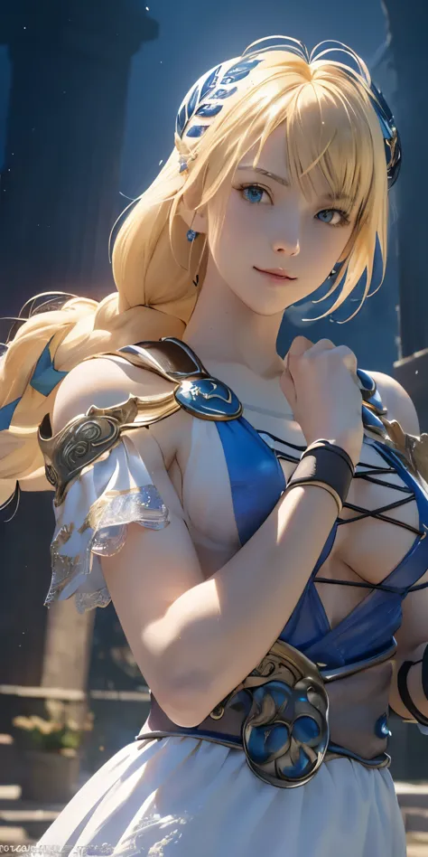 (masterpiece, best quality:1.3), sophitia alexandra, soul calibur, (upper body:1.5), anime, intricate detail, japanese style, 28...