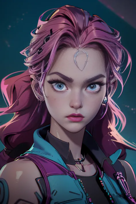 close-up of a person wearing a pendant and necklace, fortnite character, as a fortnite character, female lead character, female ...