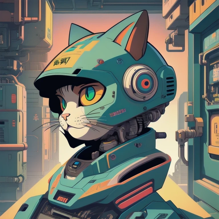 （横顔の肖像画）There is a black 猫 wearing headphones sitting on the turntable, Cyberpunk猫, Machine猫, 単なるジョーク, トム・ウェーレン (トム・ウェーレン) インスピレーションの, ロフィアート, 猫, トム・ウェーレン 8K, デジタルイラストスタイル, レトロなイラスト, Illustration of a 猫, Network猫, ロフィの肖像画, 猫, 猫 Design, Inside the Robot 猫&#39;頭（（（1猫）））There is a 猫 sitting in a suitcase, 褒める art, Machine猫, トム・ウェーレン (トム・ウェーレン) インスピレーションの, 猫 Design, 褒める portrait, 猫, Network猫, 単なるジョーク, トム・ウェーレン 8K, 褒める, 褒める vibe, Cyberpunk猫, 褒める technology, Illustration of a 猫, 褒める artstyle, 褒める album art，there is a 猫 that is sitting on a machine, robot 猫, 猫 robot, robotic 猫, industrial robotic 猫s, cyborg 猫, a cyborg 猫, 完全にロボット!! 猫, ロボットの肖像, ロボットの肖像, cyber猫, inside a mechanical 猫's head, サイバーパンクマシンの肖像, ロボット動物, inspired by トム・ウェーレン, cyberpunk 猫, サイボーグ子猫