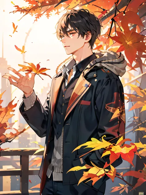 (((masterpiece))),highest quality, autumn, 1 person