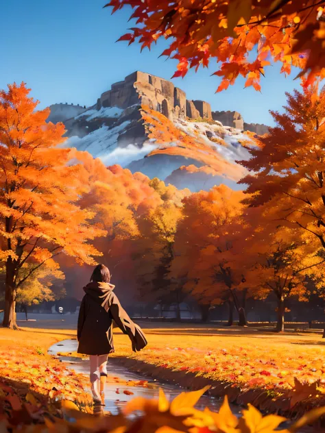 (((masterpiece))),highest quality, autumn, 1 person