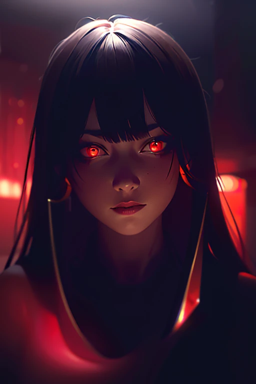 masterpiece, best quality, high quality, a shadowy woman, dark red glow and red eyes and surrounded by darkness:1.2), (darkness:1.2), abstraction, abyssopelagic, award winning photography, Depth of Field, HDR, extremely detailed, trending on artstation, trending on CGsociety, Intricate, High Detail,