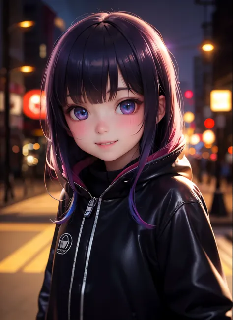 masterpiece, highest quality, Half Body, Portraiture, City of night, One girl, anime, 3D, Japan, Pixar, Realistic, Teenage Girl,...