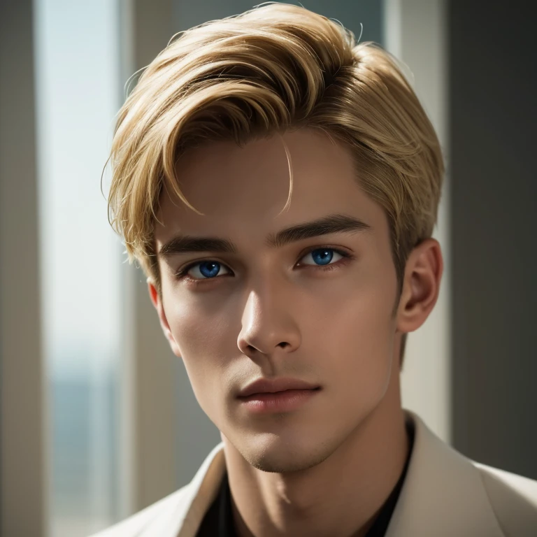 Portrait of a very handsome boy, wealthy boy, elegant suit, blue eyes, golden ratio, (high detailed skin:1.2), 8k uhd, dslr, soft lighting, high quality, film grain, Fujifilm XT3, professional lighting, handsome 1man , (thin lips:1.3), masterpiece, pale skin,(strong jaw:1), white skin, extremely pale skin, blonde boy, european boy, blonde hair, handsome supermodel, Greek profile, young greek god, sublime beauty, delicate facial features, beautiful facial features, Greek face, strong jaw, attractive boy, focus on the boy, anatomical perfection, golden ratio, commercial, perfect symmetry, facial symmetry, body symmetry, cinematographic light, ultra detailed, hyper realistic, strong jaw, beautiful eyes, award winning (portrait photo:1. 4), high quality, hyper realistic, 4k, realistic, backlighting, (shallow depth of field:1. 5), by lee jeffries nikon d850 film stock photograph 4 kodak portra 400 camera f1. 6 lens rich colors hyper realistic lifelike texture dramatic lighting unreal engine trending on artstation cinestill 800 (vignette:1. 3), filmgrain, artistic photography, perfect composition, beautiful detailed, cinematic perfect light