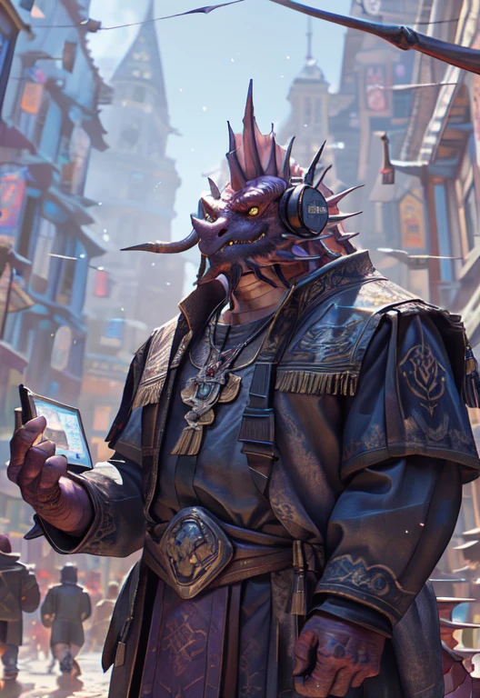 dragon，雄性dragon，Perfect body，拟人化的dragon，Fox orcs，Exquisite eyes，Golden Eyes，Wearing headphones，casual clothes，Depth of Field，Perfect body，light particles，Best quality，High-definition quality，masterpiece，Super detailed，Sharp focus，high resolution，Play computer games，Serious eyes，Look at the computer screen，有盯着屏幕Wearing headphones打游戏，Visual Vitality，Conform to human body structure，Handsome，Holy，simple，（（Best quality））， （（masterpiece））， （Very detailed：1.3），（High Dynamic Range）、Ray Tracing、NVIDIA RTX、Super Resolution、Unreal 5、Subsurface scattering、PBR Textures、Post-Processing、Anisotropic filtering、Depth of Field、Maximum clarity and sharpness、Multi-layered textures、Albedo and Specular Maps，