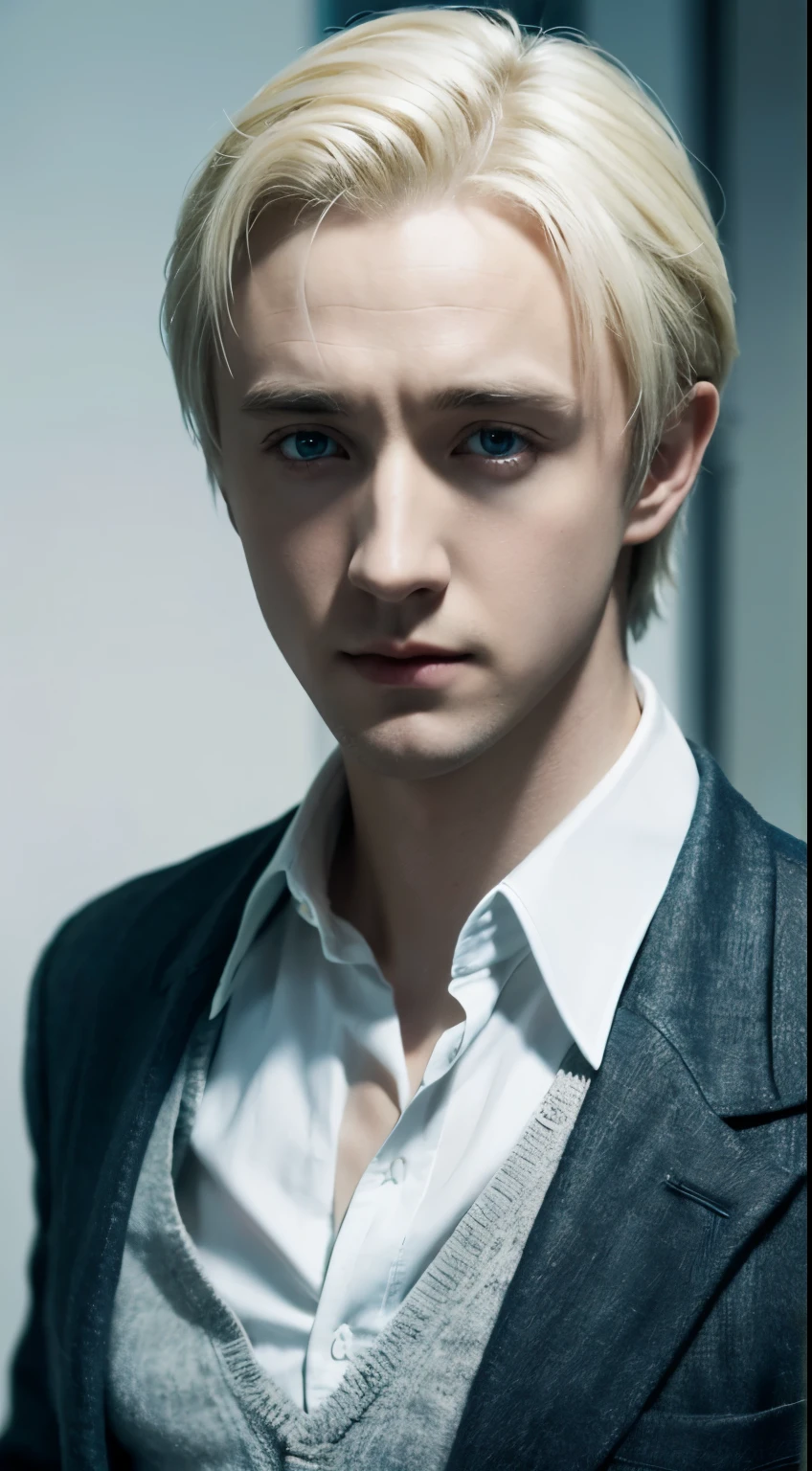 Draco Malfoy played by Tom Felton,Handsome,sanctimonious,Hyperrealism，Fine-brush photography