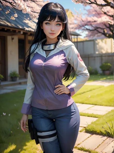 Х1Н4Т4, 1girl, Hyūga Hinata, solo, (Realistic:0.5), Masterpiece, solo, (Best Quality, Perfect detail, Beautifully detailed face,...