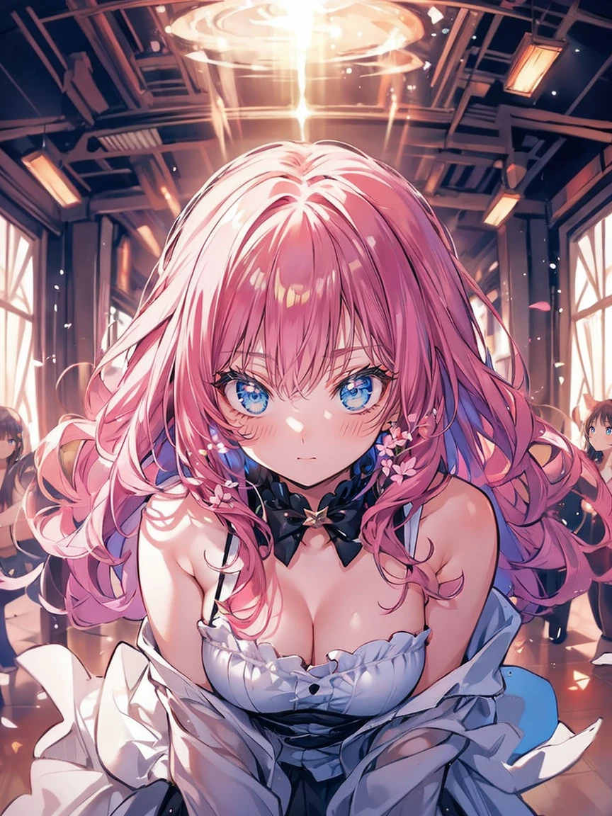 Artwork, Better Quality, ((( Girl with angry face))), elegant, 1 girl,, cute, Blushed, Watching the audience, From above, Wavy Hair,  Beautiful Eyes, Beautiful background, Particles of light, Light of the sun, Dramatic lighting, outside, bright, Realist, Artwork, Better Quality, ultra-be familiar with, be familiar with, scenario, beautiful be familiar with eyes, be familiar with hair, whole body,Highly revealing clothing,Highly revealing clothing
