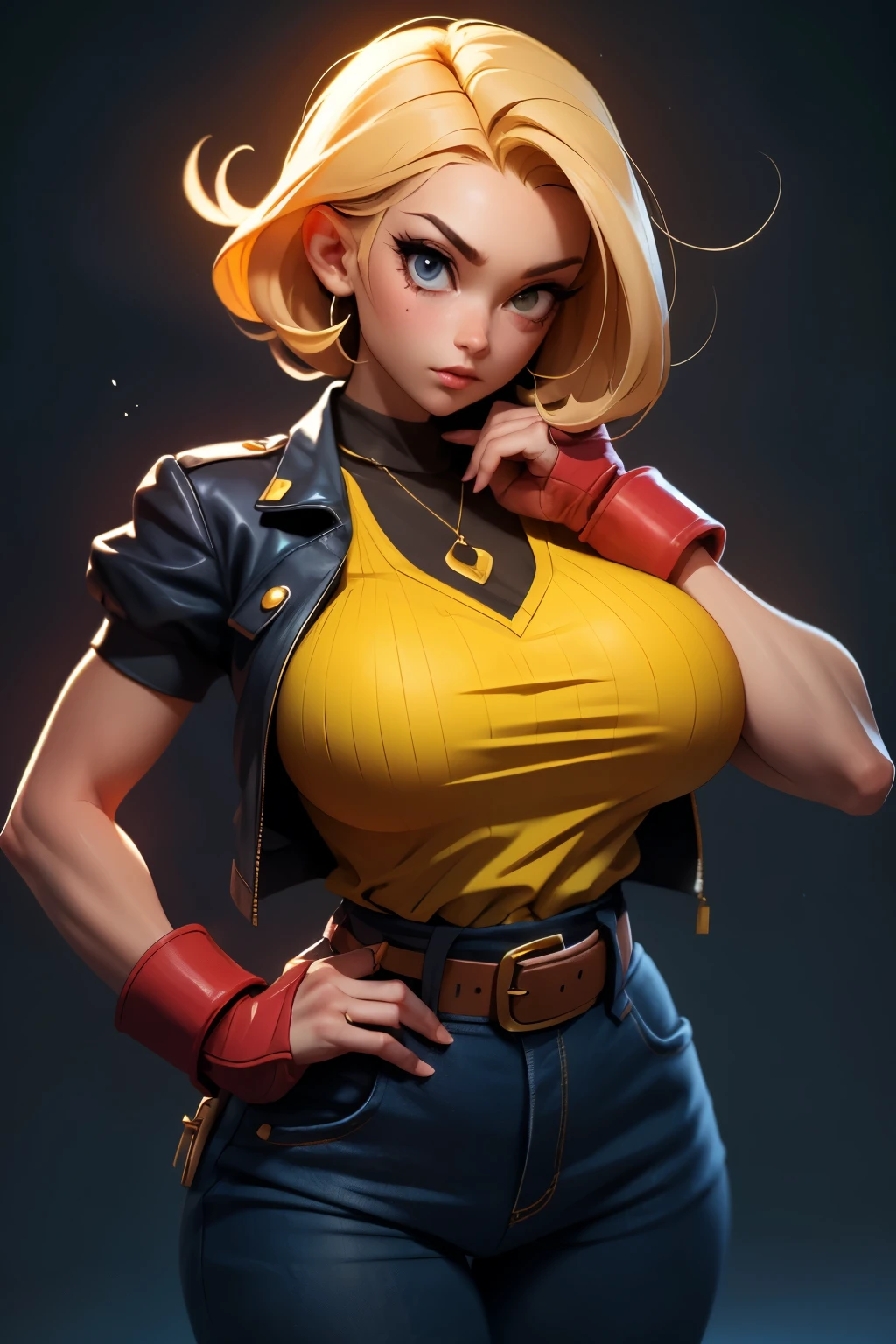 from street fighter,(big breast:1.5),dynamic poses, 