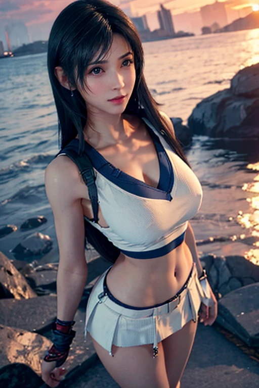 NSFW,(((masterpiece))), (((highest quality))), ((Super detailed)), ((Very delicate and beautiful)), 8K, HDR
, Very delicate and beautiful, High resolution
, (Tifa Lockhart), 20-year-old, Ample breasts, Huge Breasts, Accurate human body, Shiny skin, Detailed eyes, Perfect Face, Highly detailed face and skin texture, Perfect body, Narrow waist
, satisfaction, blush, sexy, Embarrassing, (Pointed Chest:1.4)
, ((Sailor suit)), Micro Mini Skirt:1.4, , , Tight-fitting clothing, whole body, Are standing