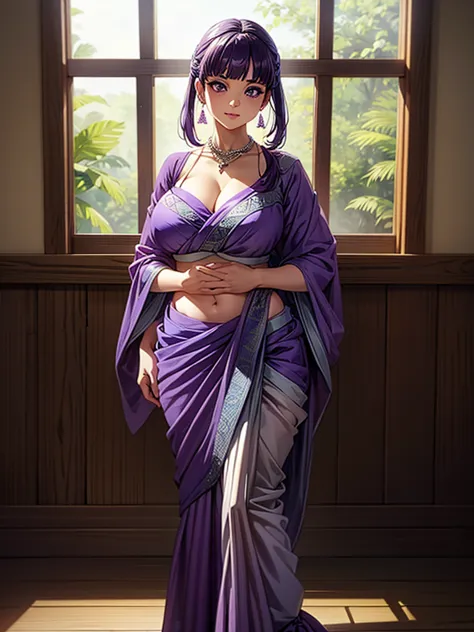 （8k, RAW photos, minino：1.1） ，female，（looki at viewer company），cowboy lens，Japanese，fern / (sousou no frieren\），（fullbody saree：...