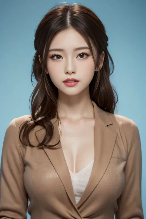 ((Generate with SFW, )), (1 girl:1.3), Bust up shot, Focus on faces, Japanese, 20-year-old supermodel, the body is slim, Female college student, (Perspective from the front), (ID photo:1.37), (highest quality:1.4), 32k resolution, (Realistic:1.5), (Super r...